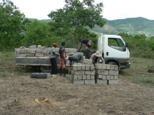 delivery of cement blocks