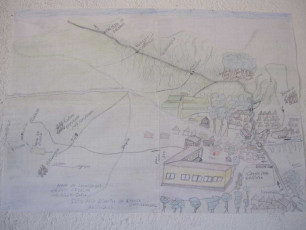 student drawn map of school and village